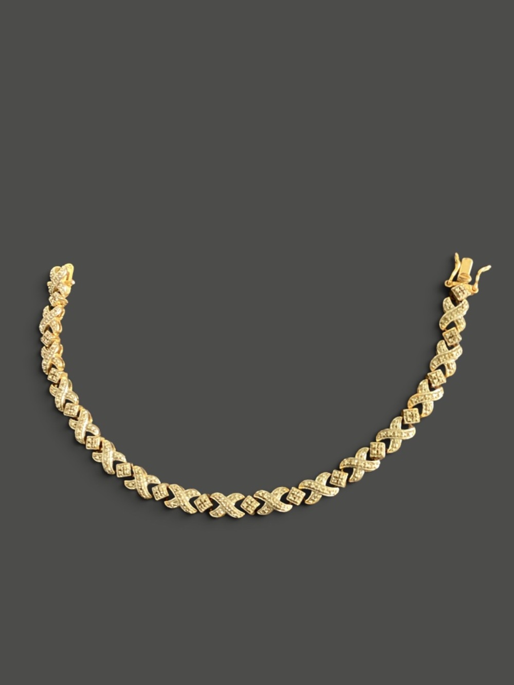 Gold Tone Pavé Crystal Bracelet